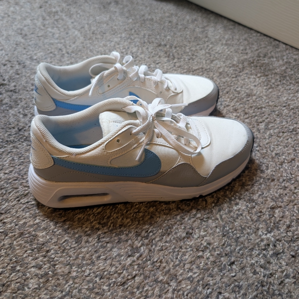 Nike White and Blue Athletic Shoes